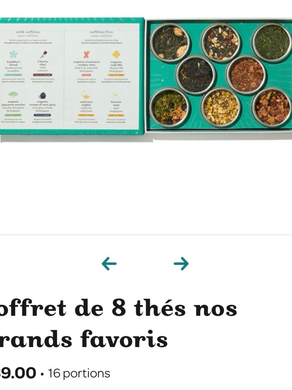 DAVIDsTEA Assorted Tea Box Set - 5 PACKS! - Picture 3 of 3